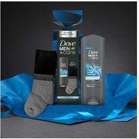 Dove Men+Care Cleanse+Care Body Wash & Socks Gift Set - Premium Men's Grooming Kit, 250ml, All-in-One Hydration