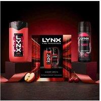 LYNX Cherry Spritz Men's Grooming Gift Set - Premium Body Spray & Body Wash Duo