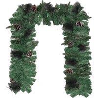 2.7m Artificial Christmas Banister Garland with Pinecones