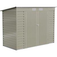 8x4FT Outdoor Metal Storage Shed with Double Doors