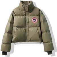 Solid Color Windproof Cropped Puffer Jacket