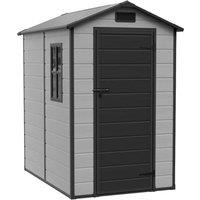 4x6 FT Garden Plastic Storage Shed with Window & Vents