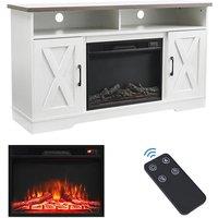 Recessed Electric Fireplace TV Stand with Remote & Timer