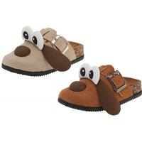 Unisex Black 3D Big Ears Puppy Clogs