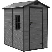 4x6FT Plastic Garden Storage Shed with Window