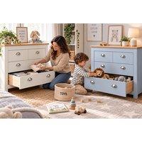 Heritage 2+2 Chest of Drawers Cabinet - White or Grey