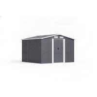 8Ft x 8Ft Metal Garden Tool Shed with Apex Roof