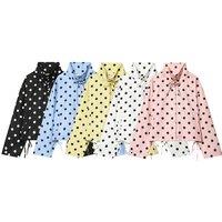 Black Women's Retro Polka Dot Jacket with Stand Collar - Multiple Sizes & Colours