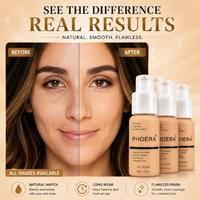 Phoera Full Coverage Long-Lasting Matte Liquid Foundation - Waterproof, Oil-Control, Flawless Finish