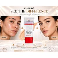 Phoera Full Coverage Long-Lasting Liquid Foundation - Velvety Matte Finish