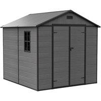 Plastic Garden Tool Shed with Bone Frame & Double Doors