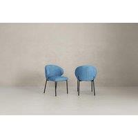 Orchid Set of 2 Velvet Dining Chairs - 2 Colours
