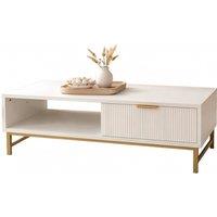 White Coffee Table with Drawer