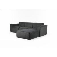 3-Seater Corduroy Sofa with Footstool