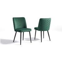 Misa Velvet Dining Chairs and Dining Table Set