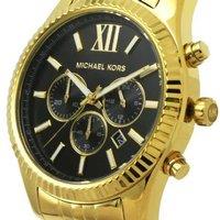 Michael Kors Men's Lexington Chronograph Gold Watch MK8286 - Stainless Steel, Water Resistant, Quartz Movement