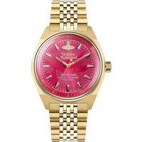 Vivienne Westwood 45mm Gold Stainless Steel Watch with Pink Dial