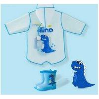 Kids Waterproof EVA Raincoat - Unisex, Lightweight, Cartoon Print, Ages 3-10