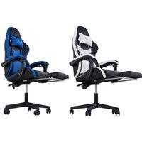 135 Reclining Gaming Chair with Massage Lumbar and Footrest