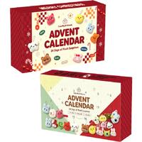 Kids Plush Toy Advent Calendar - 24 Surprise Keychains Countdown Gift