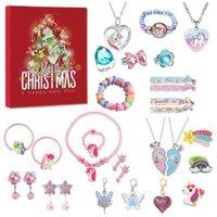 Kids Unicorn Jewelry Advent Calendar - 24 Surprises, Christmas Gift Blind Box