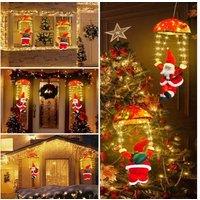 Santa Claus LED Parachute Christmas Hanging Light - Festive Indoor Decoration