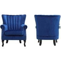 Velvet Upholstered Single Seater Sofa - 4 Colours