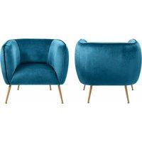 Lucca Sapphire Blue Velvet Armchair