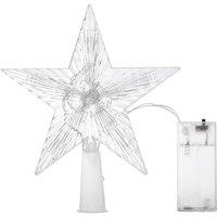 Christmas LED Star Tree Topper - Warm White