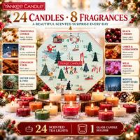 Yankee Candle 24-Day Advent Calendar with Scented Tea Lights - Festive Gift Set for Adults