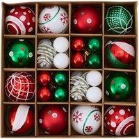 42-Piece Multi-Colour Christmas Ornaments Set with Storage Box