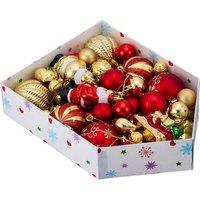 72-Piece Christmas Ornaments Set with Storage Box