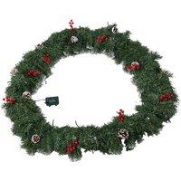 Pre-Lit LED Christmas Wreath with Timer
