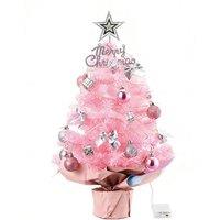 54.5cm Pre-Decorated Mini Christmas Tree with LED Lights