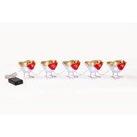 5-Piece LED Light Up Robin Christmas Decoration Set