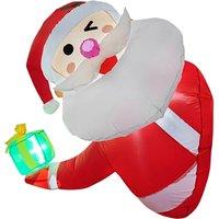 1M Inflatable Outdoor Santa Decoration with LED Lights