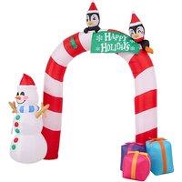 Candy Cane Inflatable Arch with LED Lights