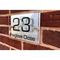 Personalised Aluminium & Acrylic House Sign - Modern Custom Door Plaque