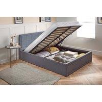 Grey Linen Ottoman Bailey Bed Frame With Storage And Optional Mattress!