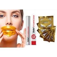 'Lip Plumping' Serum & 5 Collagen Gold Lip Masks