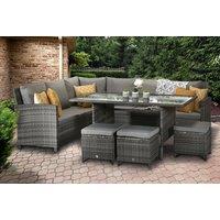 10-Seater Polyrattan Garden Furniture Set - 2 Colours