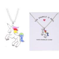 Rainbow Unicorn Necklace - Kids' Jewellery - Silver