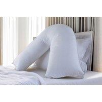 Orthopaedic V-Shaped Support Pillow - Extra-Filled Hollowfibre, Machine Washable, 7 Colour Options