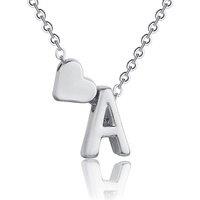 Alphabet & Heart Initial Necklace