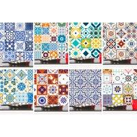 24Pk Self-Adhesive Tile Stickers - 19 Designs!