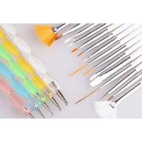 20Pc Nail Art Brush & Dotting Pen Set