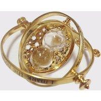 Gold-Coloured Magic Hourglass Pendant Necklace - Spinning Sand Jewellery, 50cm Chain