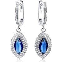 Crystal Blue Marquise Drop Earrings