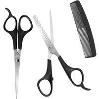 Professional Hair Grooming Set - Precision Cutting & Thinning Scissors with Comb