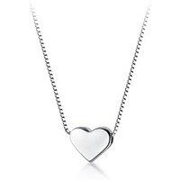 Valentine'S Heart Rhodium Pendant